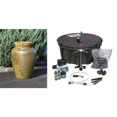 Milano FNT3403 Ceramic Vase Complete Fountain Kit Vase Fountain Blue Thumb